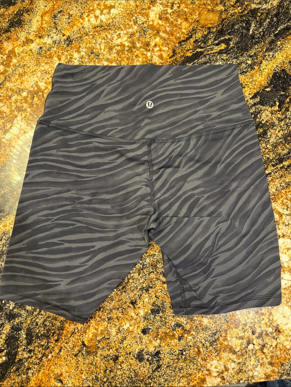 lululemon athletica Women's Black Zebra Print High-Rise Athletic Shorts